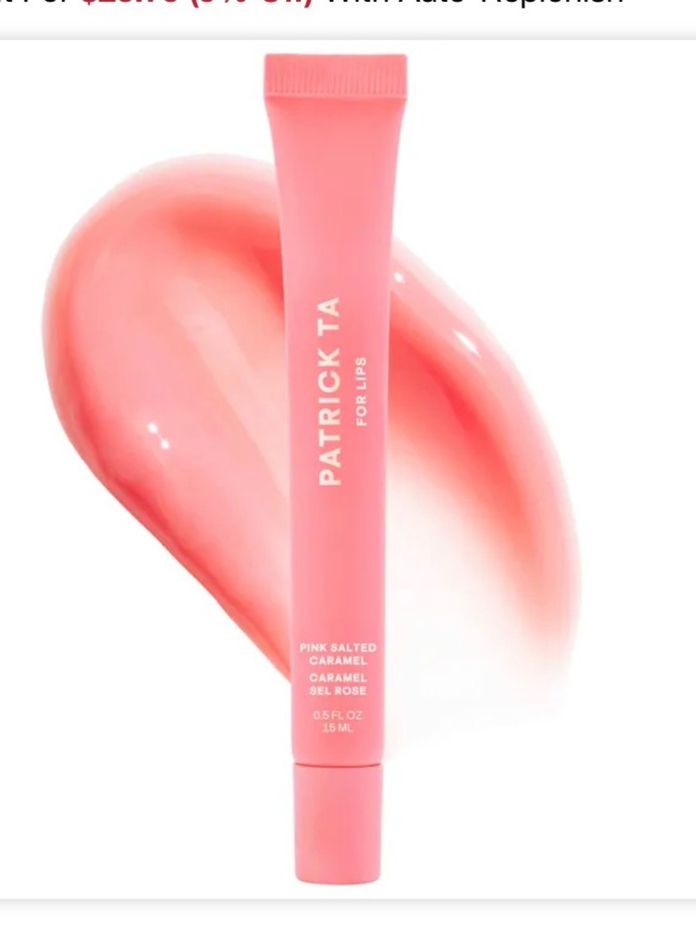 Patrick Ta Lip Gloss Tube — Pink Salted Caramel